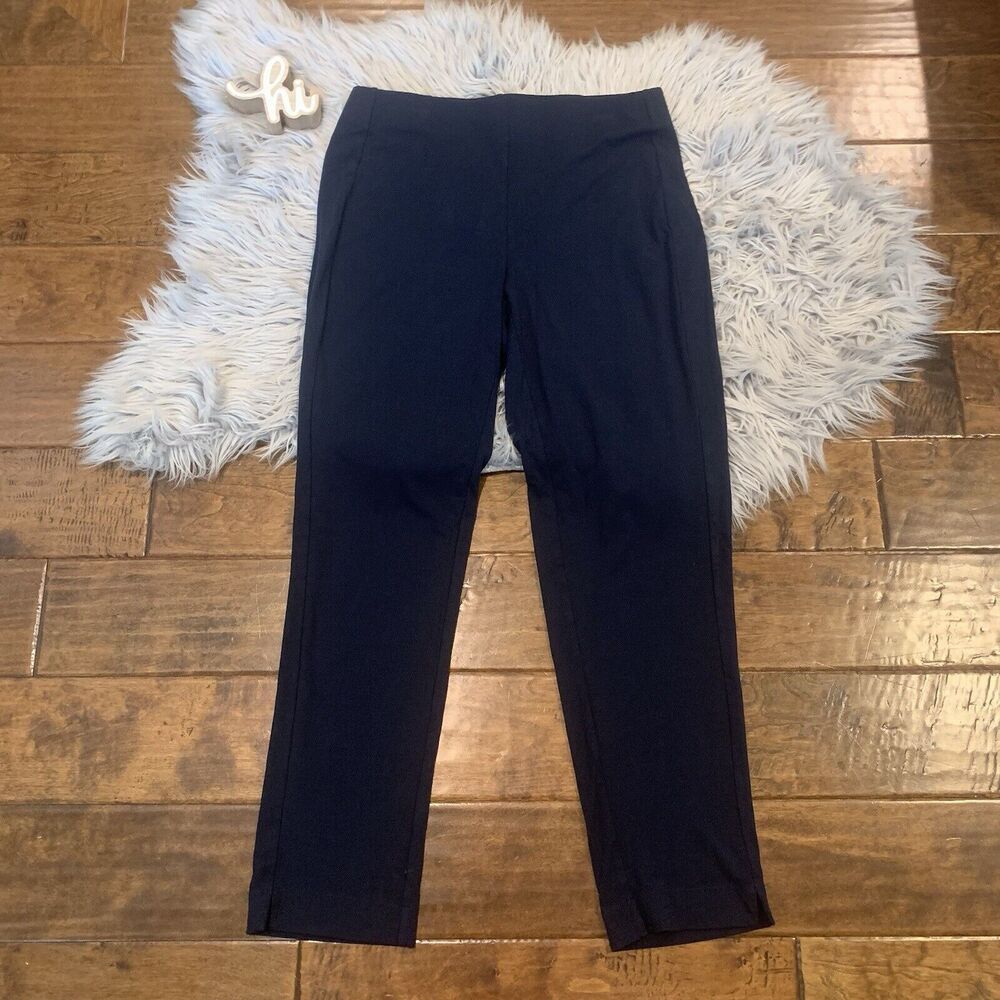 J Jill Wearever Collection Womens Pants Size Small Blue Forward Seam Slim Ankle